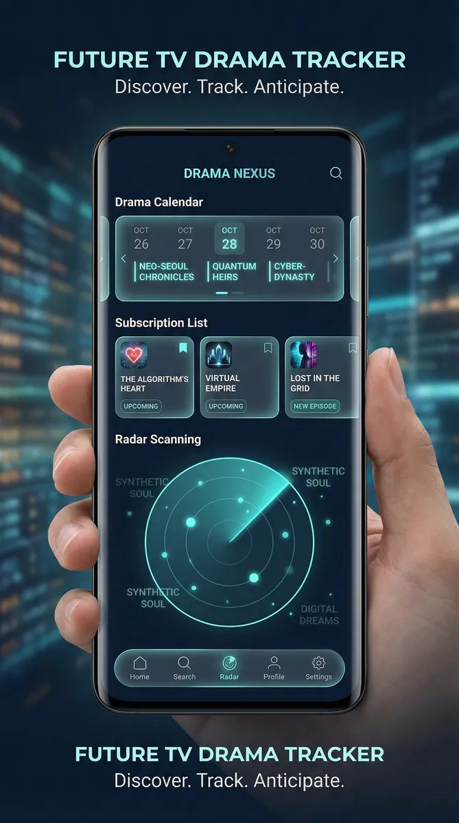 追剧雷达 移动端APP界面展示